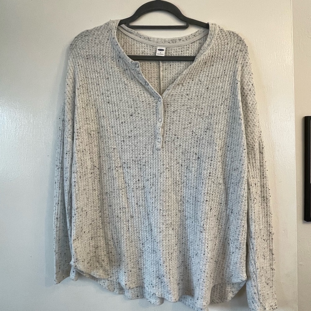 Henley waffle long sleeve